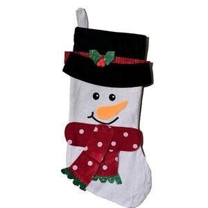 Frosty The Snowman Handmade Felt Christmas Stocking Holiday Decor Never Used